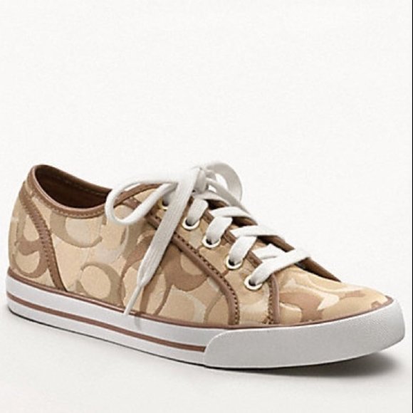 Coach Shoes - Coach Dee Sneakers Signature C Logo Brown Tan 7